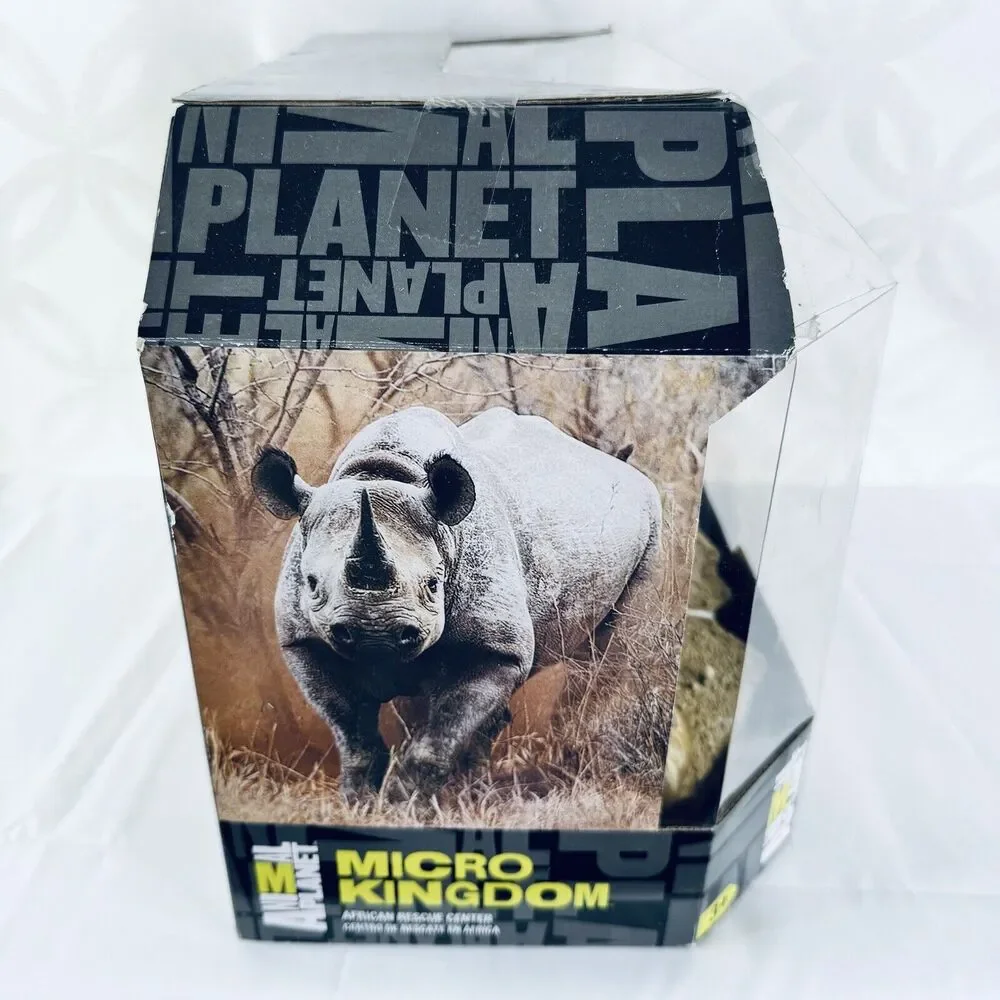 Animal Planet Micro Kingdom African Rescue Center Playset‎ Lion Zebra Hippo